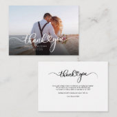 モダンの結婚フォトスクリプト ノートカード (正面/裏面)