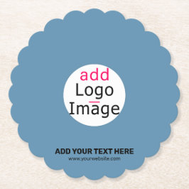 モダンの結婚プロモカスタマイズ可能なダスティブルー ペーパーコースター