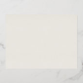 モダンの結婚ホイ実在ル詳細カード 箔招待状ポストカード (裏面)