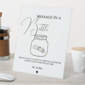 モダンの結婚ボトルゲストブックの署名のメッセージ 台座サイン (インサイチュ)