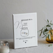 モダンの結婚ボトルゲストブックの署名のメッセージ 台座サイン