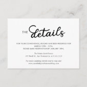 モダンの結婚ミニマル詳細・エンクロージャ・カード エンクロージャーカード (正面)