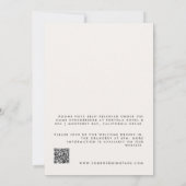 モダンの結婚ミニマル詳細QRコード 招待状 (裏面)