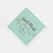 モダンの結婚リングや輪 スタンダードランチョンナプキン (角)