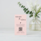 モダンの結婚共有愛QRコード エンクロージャーカード (スタンド正面)