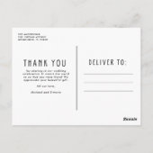 モダンの結婚写真コラージュ ポストカード (裏面)