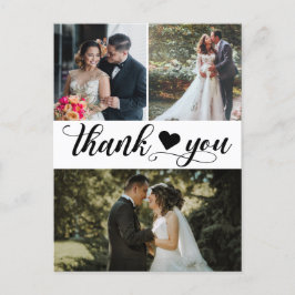 モダンの結婚写真コラージュ ポストカード