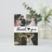 モダンの結婚写真コラージュ ポストカード (スタンド正面)