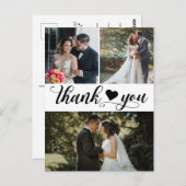 モダンの結婚写真コラージュ ポストカード (正面/裏面)