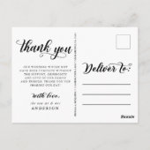 モダンの結婚写真コラージュ ポストカード (裏面)