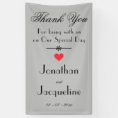 モダンの結婚写真パーソナライズされたブース背景 横断幕 (縦)