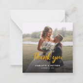 モダンの結婚写真 ノートカード (正面)