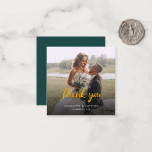 モダンの結婚写真 ノートカード (正面/裏面インサイチュ)
