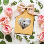 モダンの結婚写真 ハートシール<br><div class="desc">あなたの写真と感謝！シックな白いレタリングでは、これらの小さなハートの形のシールは、封筒用シールとして使用するおもしろい、パーティーの好意などである。</div>