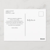 モダンの結婚写真 ポストカード (裏面)