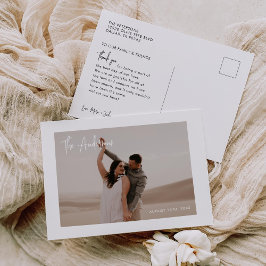モダンの結婚写真 ポストカード