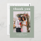 モダンの結婚写真Sage Greenさん ポストカード (正面/裏面)