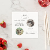 モダンの結婚名物がナプキンに写真を添える スタンダードカクテルナプキン (インサイチュ)