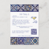 モダンの結婚地中海の詳細QRコード エンクロージャーカード (正面)