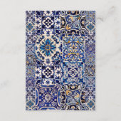 モダンの結婚地中海の詳細QRコード エンクロージャーカード (裏面)