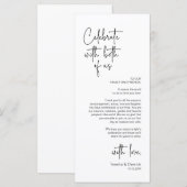 モダンの結婚場所設定ディナーサンキューカード プログラム (正面/裏面)