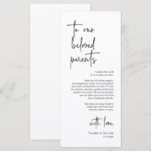 モダンの結婚場所設定ディナーサンキューカード プログラム (正面/裏面)