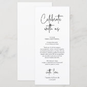 モダンの結婚場所設定ディナーサンキューカード プログラム (正面/裏面)