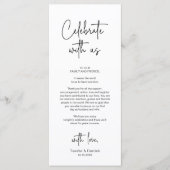 モダンの結婚場所設定ディナーサンキューカード プログラム (正面)