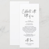 モダンの結婚場所設定ディナーサンキューカード プログラム (正面/裏面)