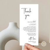 モダンの結婚場所設定ディナーサンキューカード プログラム