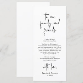 モダンの結婚場所設定ディナーサンキューカード プログラム