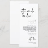 モダンの結婚場所設定ディナーサンキューカード プログラム (正面/裏面)