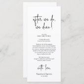 モダンの結婚場所設定ディナーサンキューカード プログラム (正面/裏面)