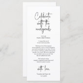 モダンの結婚場所設定ディナーサンキューカード プログラム (正面/裏面)