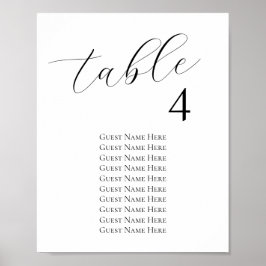 モダンの結婚座席表のサイズ ポスター