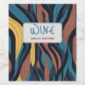 モダンの結婚抽象芸術の消火シンプル色 ワインラベル (シングルラベル)