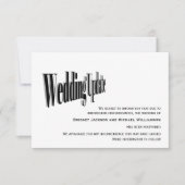 モダンの結婚更新 – 延期 セーブザデート (正面)