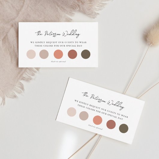 モダンの結婚服装コード挿入 エンクロージャーカード