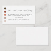 モダンの結婚服装コード挿入 エンクロージャーカード (正面/裏面)
