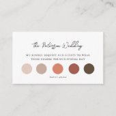 モダンの結婚服装コード挿入 エンクロージャーカード (正面)