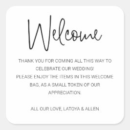モダンの結婚歓迎抱き枕 スクエアシール