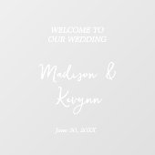 モダンの結婚歓迎鏡デカールの署名スクリプト ウィンドウサイン (シート)