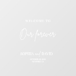 モダンの結婚歓迎鏡デカールの署名スクリプト ウィンドウサイン