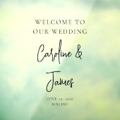 モダンの結婚歓迎鏡デカールの署名スクリプト ウィンドウサイン (シート3)