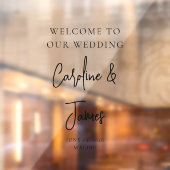 モダンの結婚歓迎鏡デカールの署名スクリプト ウィンドウサイン (シート2)