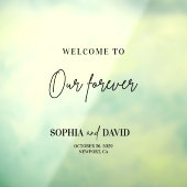 モダンの結婚歓迎鏡デカールの署名スクリプト ウィンドウサイン (シート3)