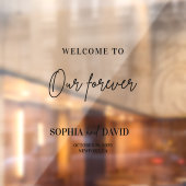 モダンの結婚歓迎鏡デカールの署名スクリプト ウィンドウサイン (シート2)