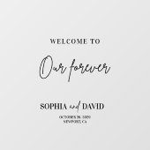 モダンの結婚歓迎鏡デカールの署名スクリプト ウィンドウサイン (シート)