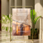 モダンの結婚歓迎鏡デカールの署名スクリプト ウィンドウサイン