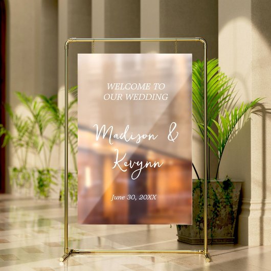 モダンの結婚歓迎鏡デカールの署名スクリプト ウィンドウサイン